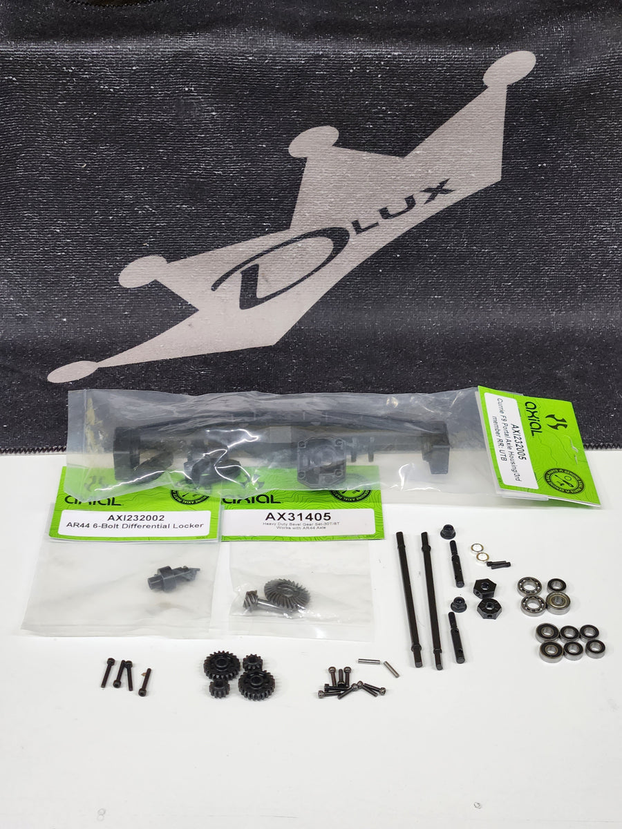 Axial Capra Axles, Front and Rear (w/ 36 overdrive portal gears and B GSPEED Chassis
