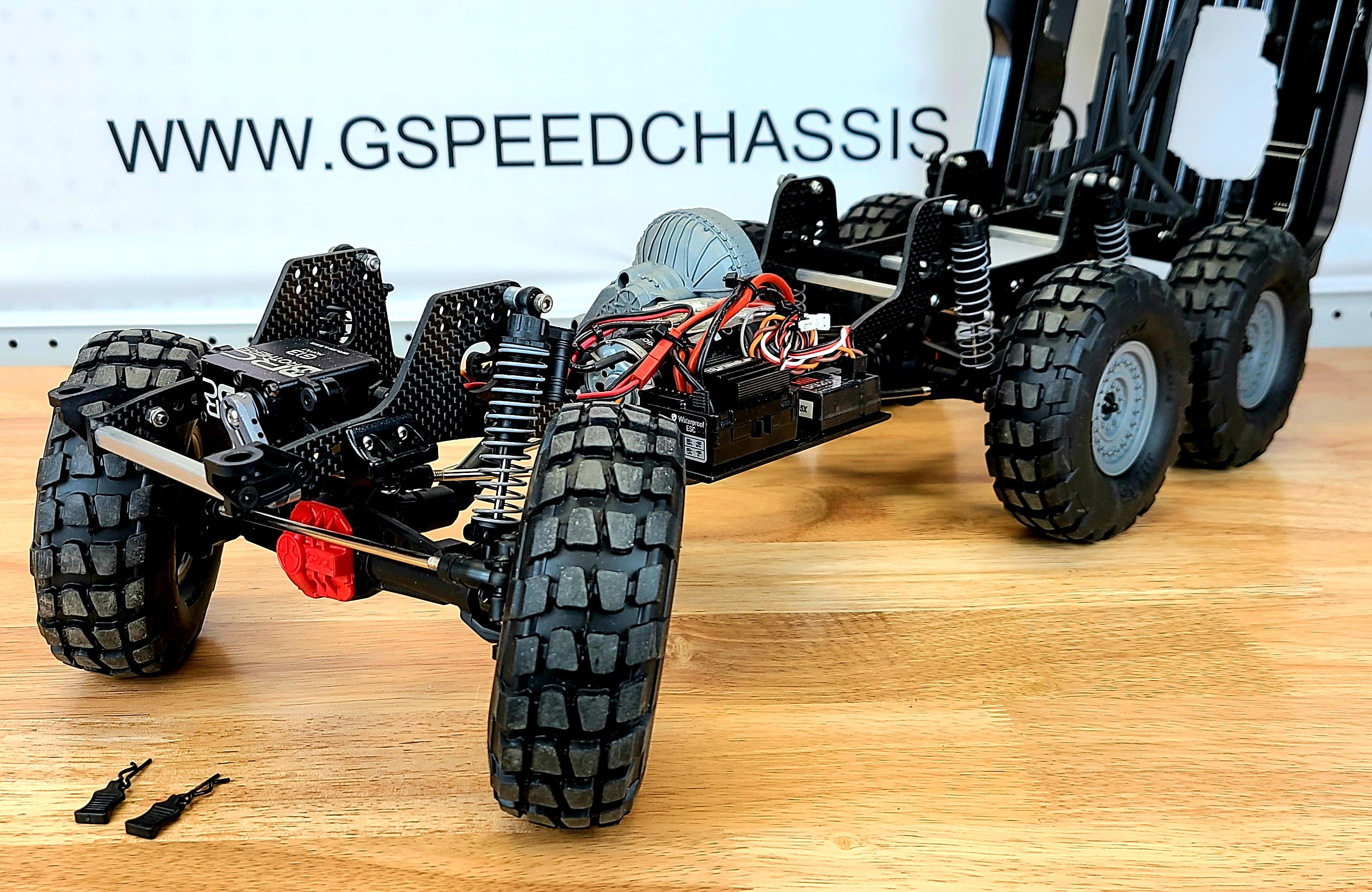 GSPEED G-6X6 Chassis for custom 6x6 builds, carbon fiber (rails only)